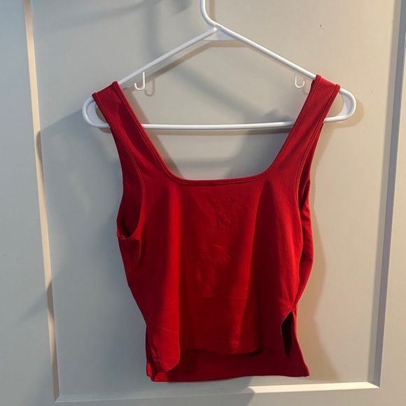 Red Ruched Women's Top - Picture 3 of 5